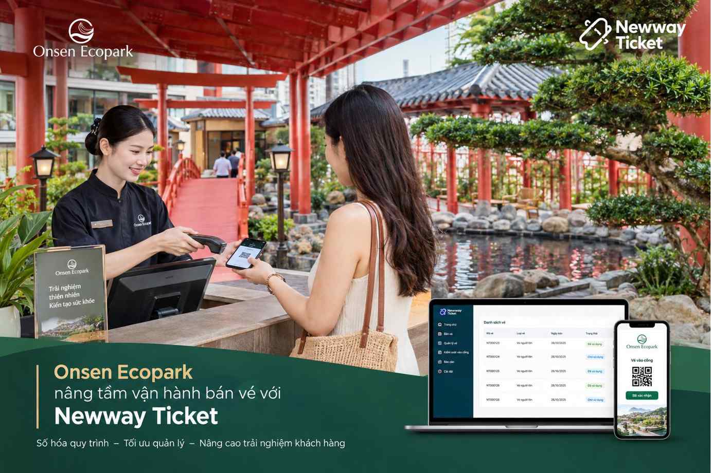 Onsen Ecopark và hành trình hiện đại hóa vận hành bán vé cùng Newway Ticket
